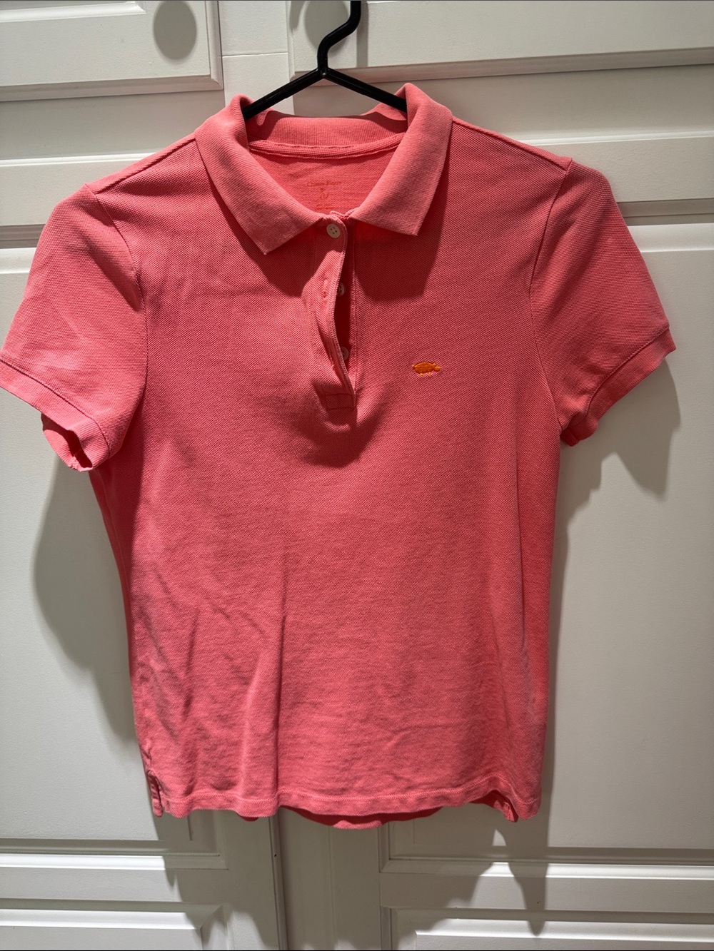 Women’s Pink Polo Shirt with Embroidered Logo